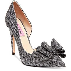 Betsey Johnson Prince-p Pump in silver glitter